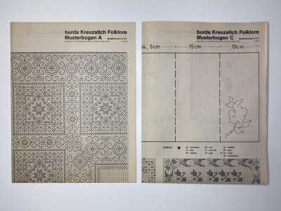 ���������� �16 ������� Burda Kreuzstich Folklore 1978 E411 ������� ���������