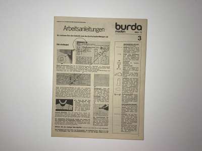 Фотография коллекционного экземпляра №73 журнала Burda 3/1972