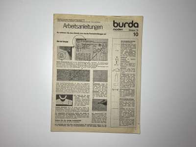 Фотография коллекционного экземпляра №69 журнала Burda 10/1976