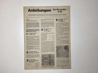 ���������� �87 ������� Burda 4/1985