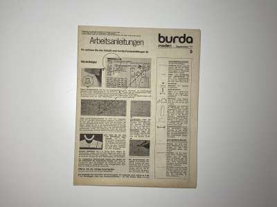 Фотография коллекционного экземпляра №99 журнала Burda 9/1977