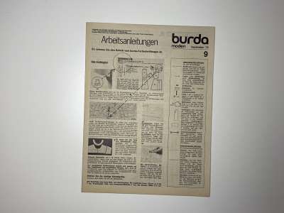 Фотография коллекционного экземпляра №98 журнала Burda 9/1976