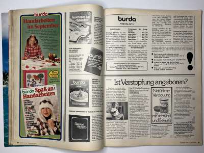 Фотография коллекционного экземпляра №44 журнала Burda 9/1976