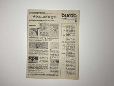 Фотография коллекционного экземпляра №81 журнала Burda 6/1976