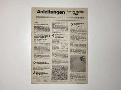 ���������� �77 ������� Burda 6/1985