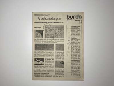 Фотография коллекционного экземпляра №71 журнала Burda 11/1976