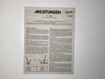 ���������� �21 ������� Burda Spezial 77 ideen zum Verschonern der Wohnung 1986 E845