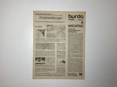 ���������� �48 ������� Burda 8/1974