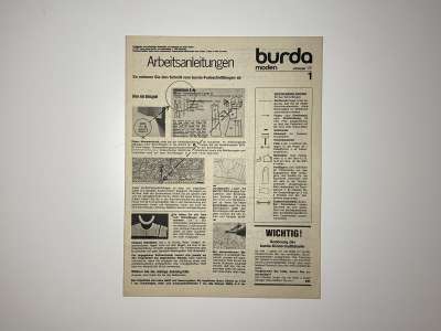 Фотография коллекционного экземпляра №39 журнала Burda 1/1977