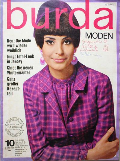 Фотография обложки журнала Burda 10/1966