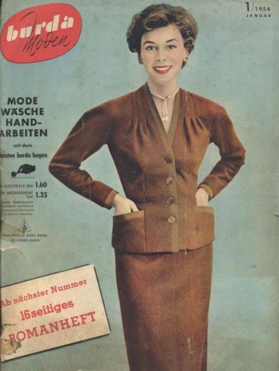 Фотография обложки журнала Burda 1/1954