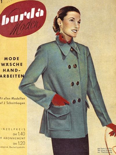Фотография обложки журнала Burda 1/1950