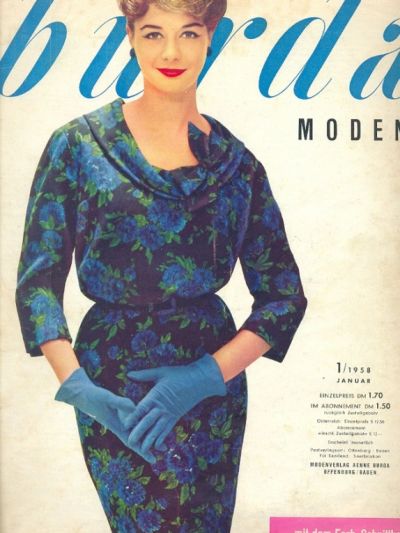 Фотография обложки журнала Burda 1/1958