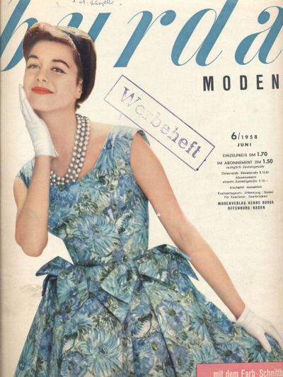 Фотография обложки журнала Burda 6/1958