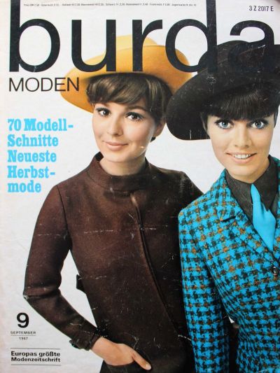 Фотография обложки журнала Burda 9/1967