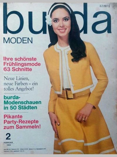 Фотография обложки журнала Burda 2/1969