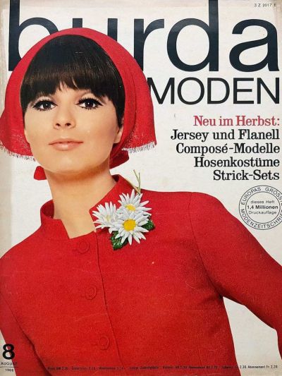 Фотография обложки журнала Burda 8/1966