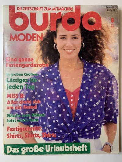 Фотография обложки журнала Burda 6/1989