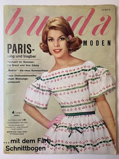 Фотография обложки журнала Burda 4/1961
