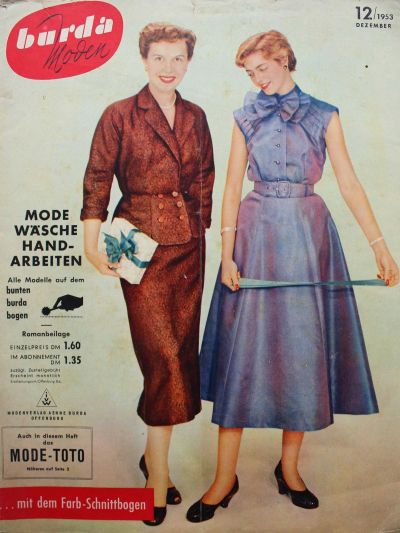 Фотография обложки журнала Burda 12/1953