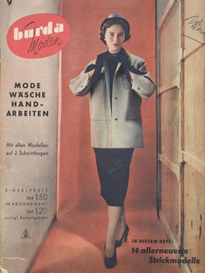 Фотография обложки журнала Burda 9/1950