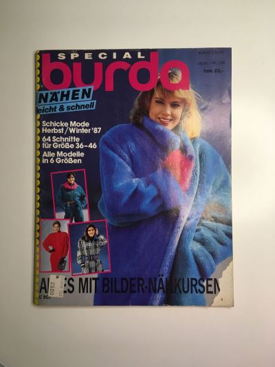 Фотография обложки журнала Burda. Шить легко и быстро Осень-Зима 1987