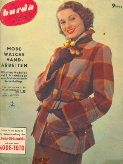 Фотография обложки журнала Burda 9/1952