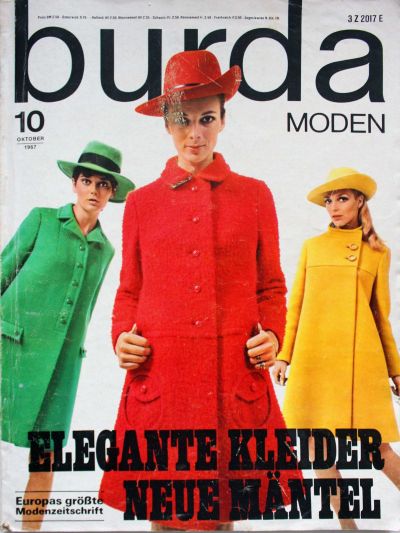 Фотография обложки журнала Burda 10/1967