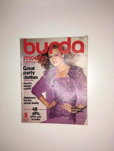 Фотография обложки журнала Burda 11/1980