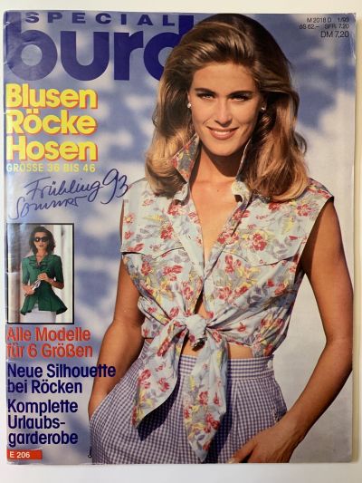Фотография обложки журнала Burda Блузки, юбки, брюки Весна-Лето 1993 E206