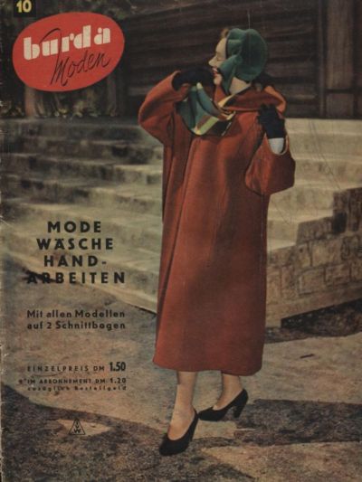 Фотография обложки журнала Burda 10/1950