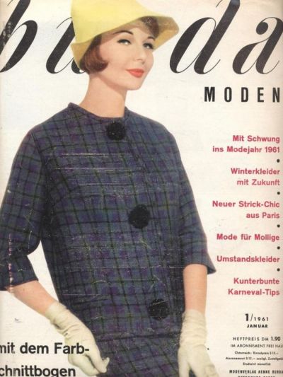Фотография обложки журнала Burda 1/1961