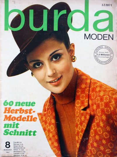 Фотография обложки журнала Burda 8/1967