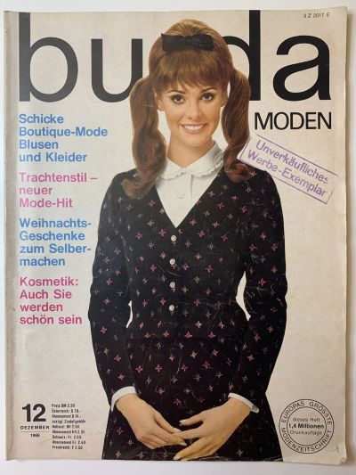 Фотография обложки журнала Burda 12/1966