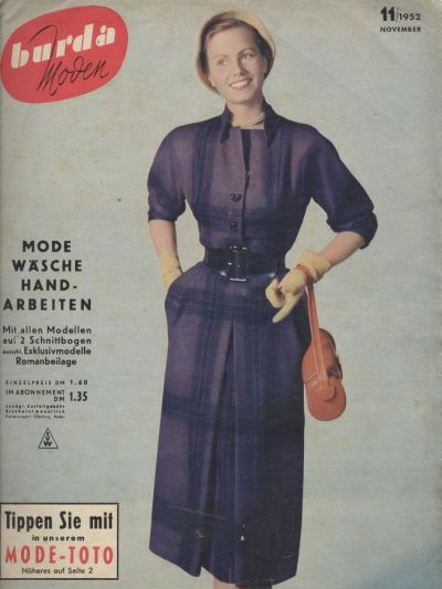 Фотография обложки журнала Burda 11/1952