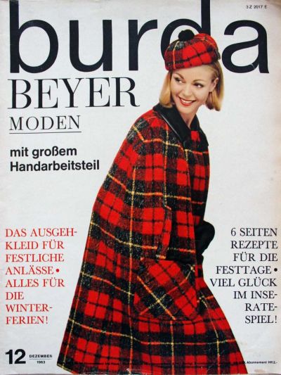 Фотография обложки журнала Burda 12/1963