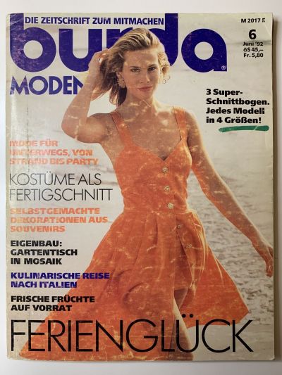 Фотография обложки журнала Burda 6/1992