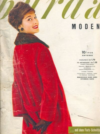 Фотография обложки журнала Burda 10/1958