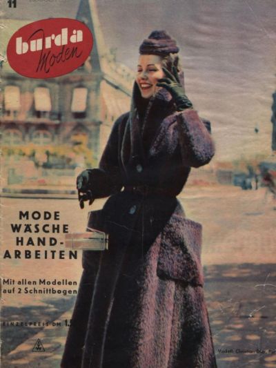 Фотография обложки журнала Burda 11/1950