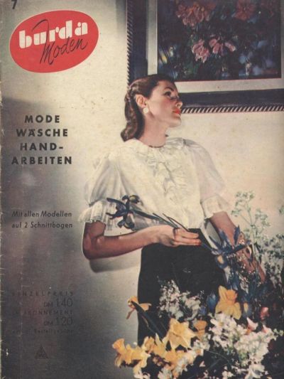 Фотография обложки журнала Burda 7/1950