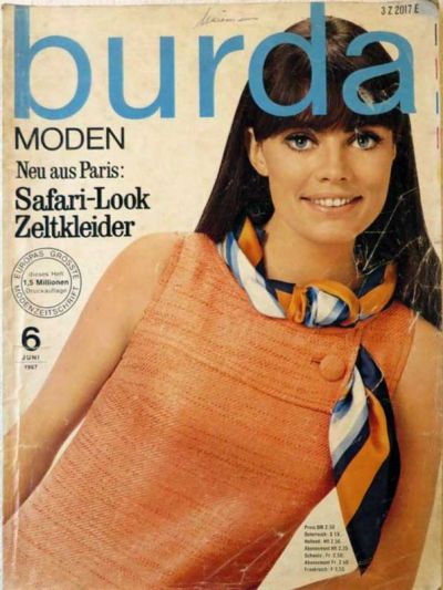 Фотография обложки журнала Burda 6/1967