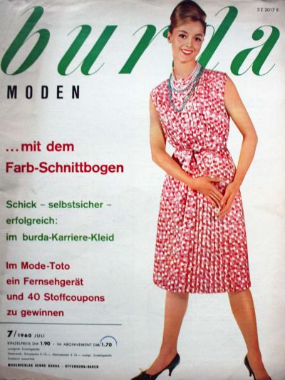 Фотография обложки журнала Burda 7/1960