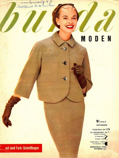 Фотография обложки журнала Burda 9/1957
