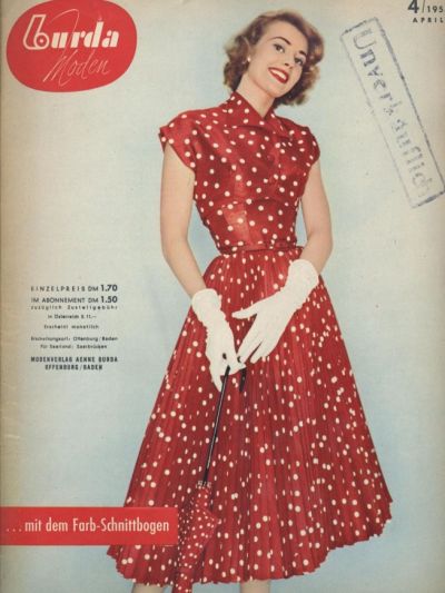 Фотография обложки журнала Burda 4/1955