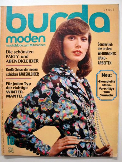 Фотография обложки журнала Burda 10/1972