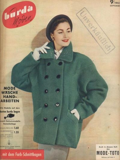 Фотография обложки журнала Burda 9/1953