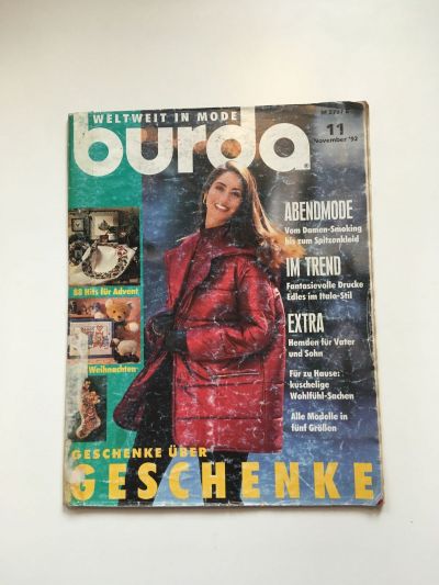 Фотография обложки журнала Burda 11/1992
