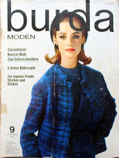 Фотография обложки журнала Burda 9/1963