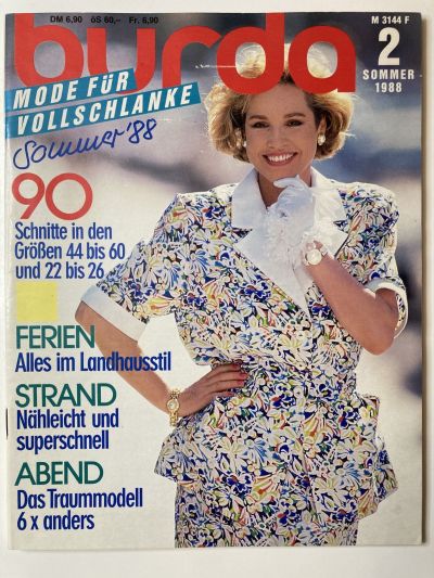 Фотография обложки журнала Burda Plus 2/1988