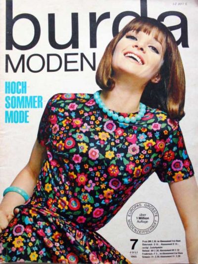 Фотография обложки журнала Burda 7/1965